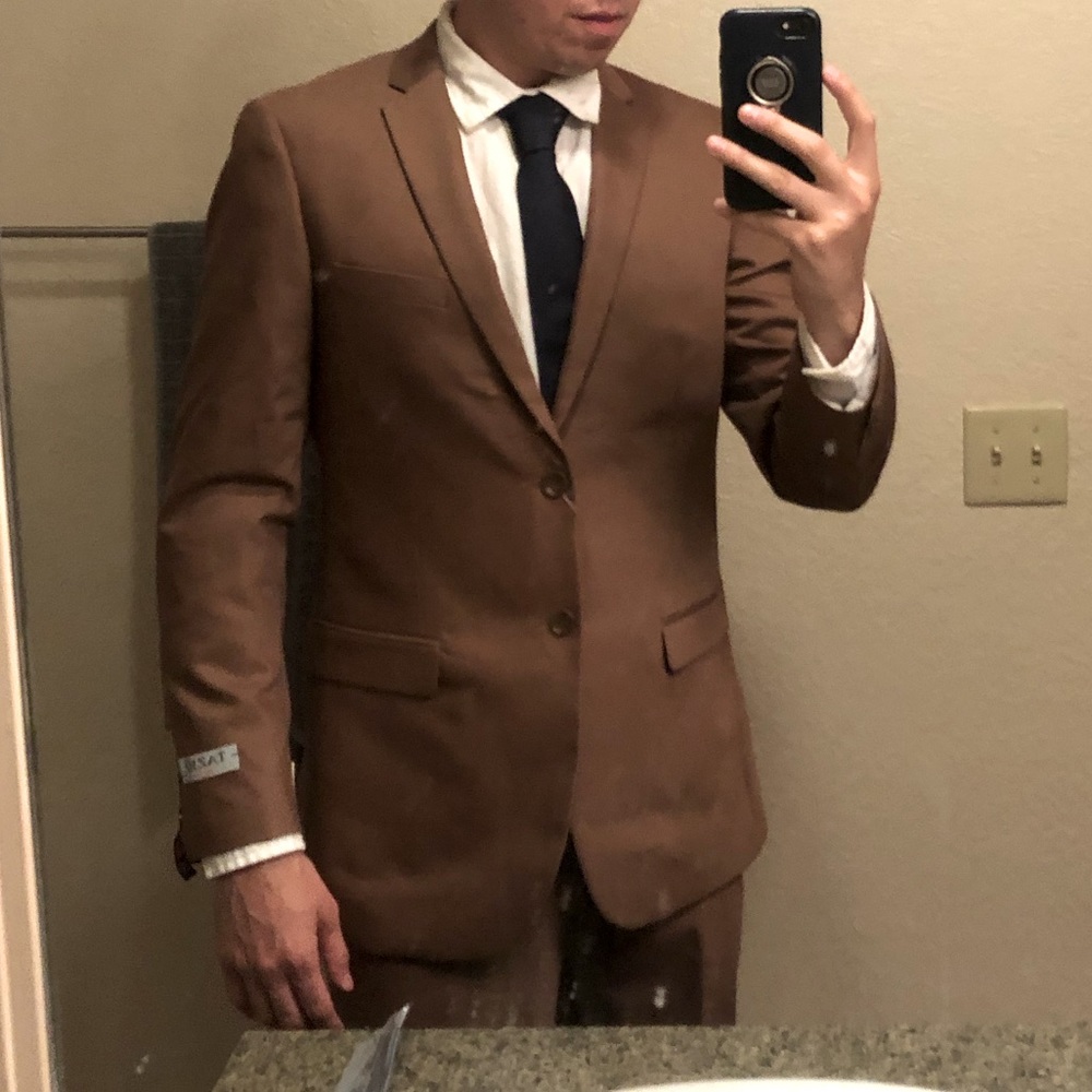 Two piece brown suit